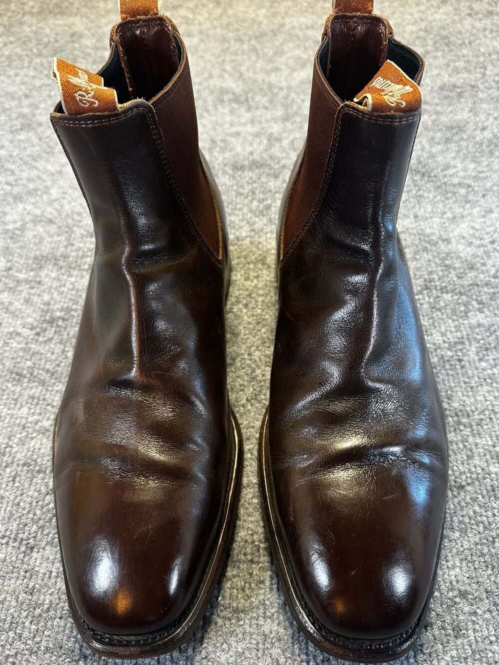 RM Williams Craftsman Leather Chelsea Boots Dark Brown Size Australian 9H/10.5